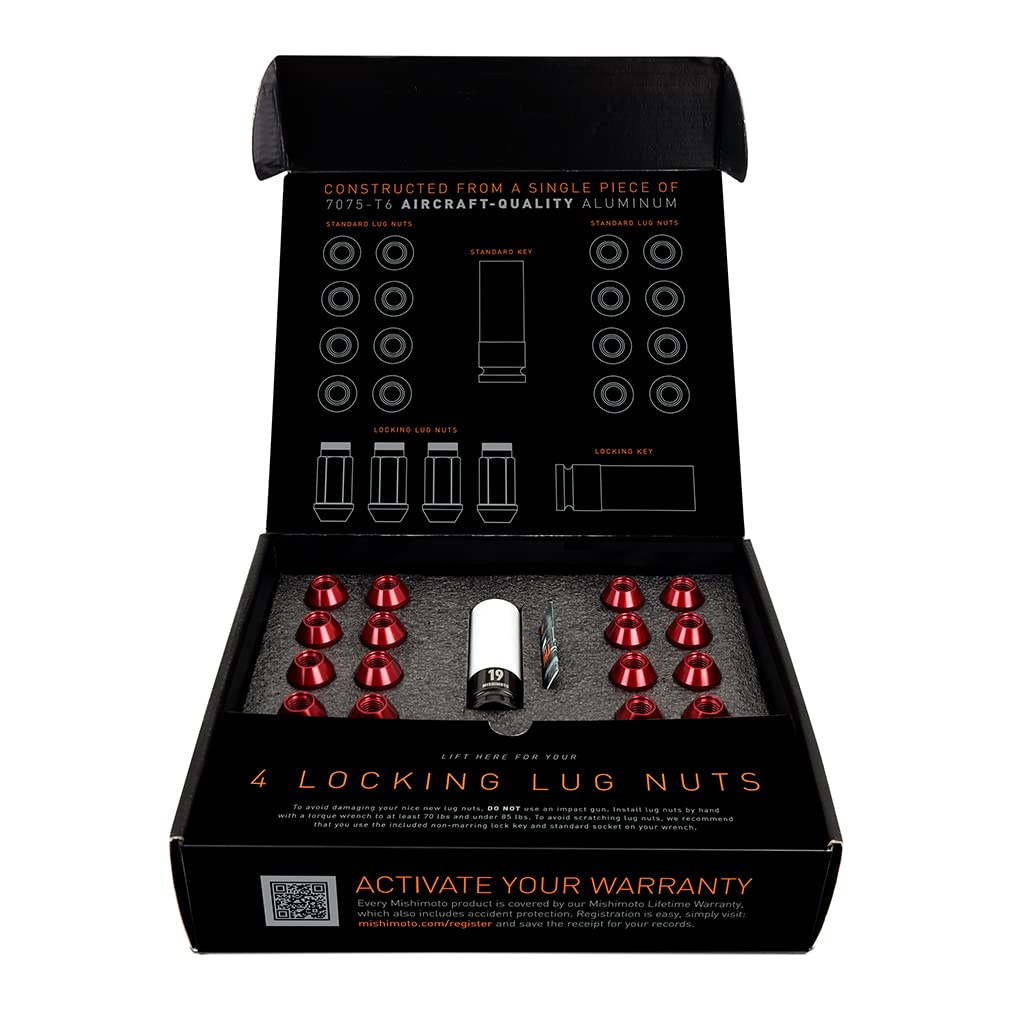 Mishimoto Aluminum Locking Black Lug Nuts Set, M12x1.25, 20 Pieces - Image 5
