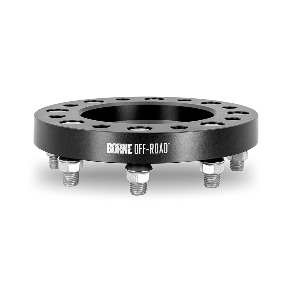 Mishimoto Borne Off-Road 8X165.1 Wheel Spacers, Compatible with RAM Cummins 6.7L, 2019+, 1.5" Thick, Black - Image 3
