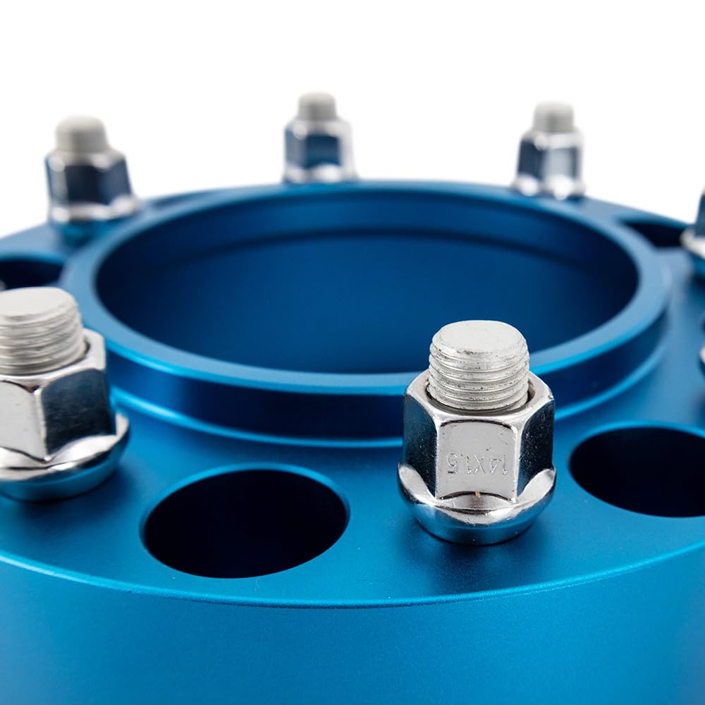 Mishimoto Borne Off-Road 8X165.1 Wheel Spacers, Compatible with RAM Cummins 6.7L, 2019+, 1" Thick, Blue - Image 5