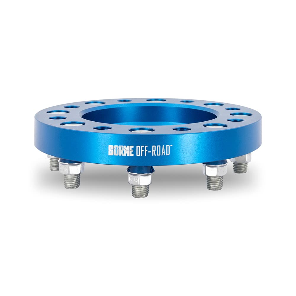 Mishimoto Borne Off-Road 8X165.1 Wheel Spacers, Compatible with RAM Cummins 6.7L, 2019+, 1" Thick, Blue - Image 4